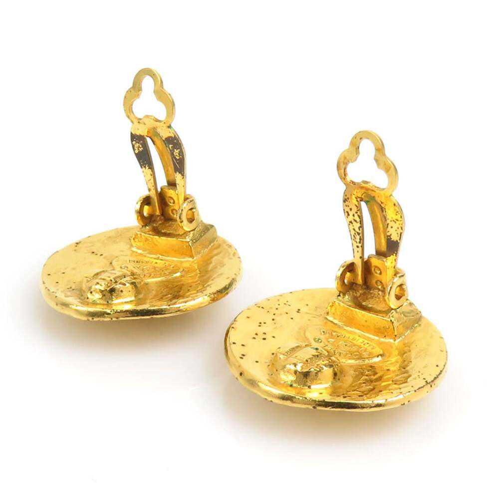 Chanel Cc Logo Clip-On Earrings Gold- #256688C51B - Picture 8 of 9